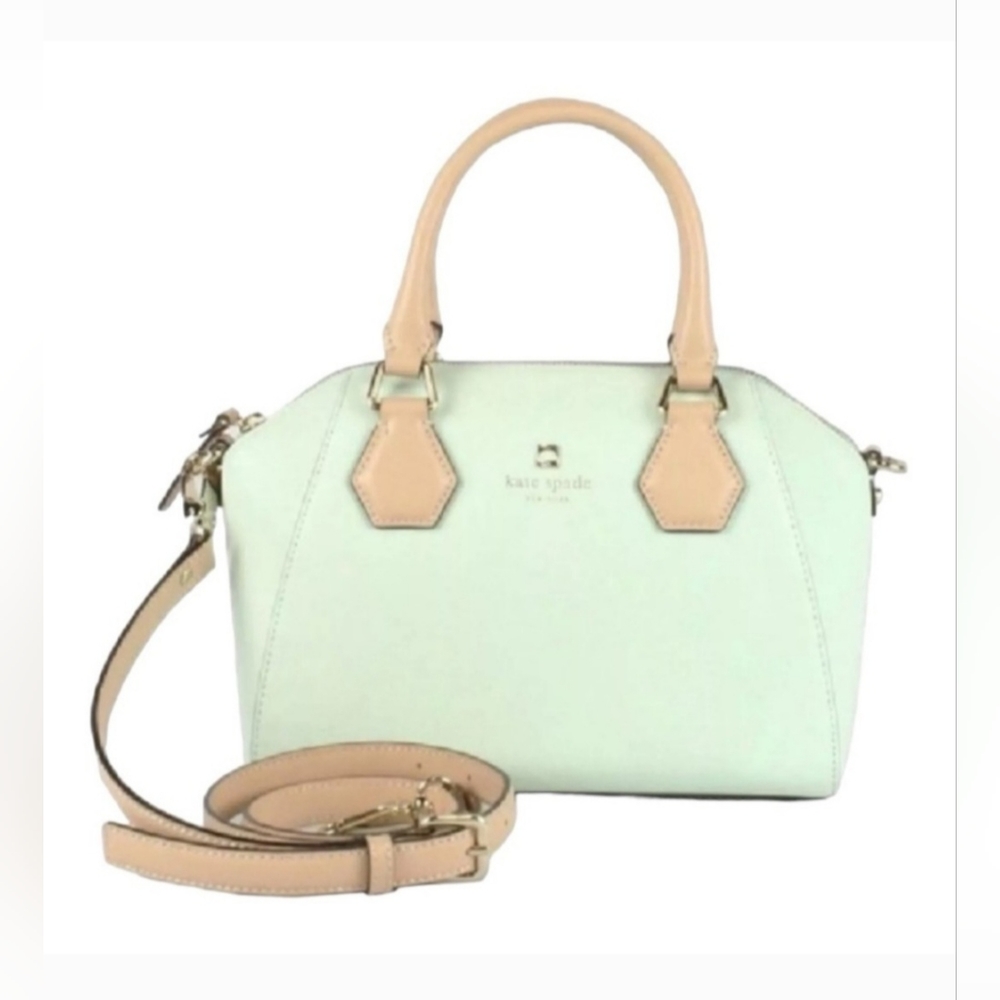 Kate Spade New York-Mint Mojito Pippa Parnell Street Leather Satchel